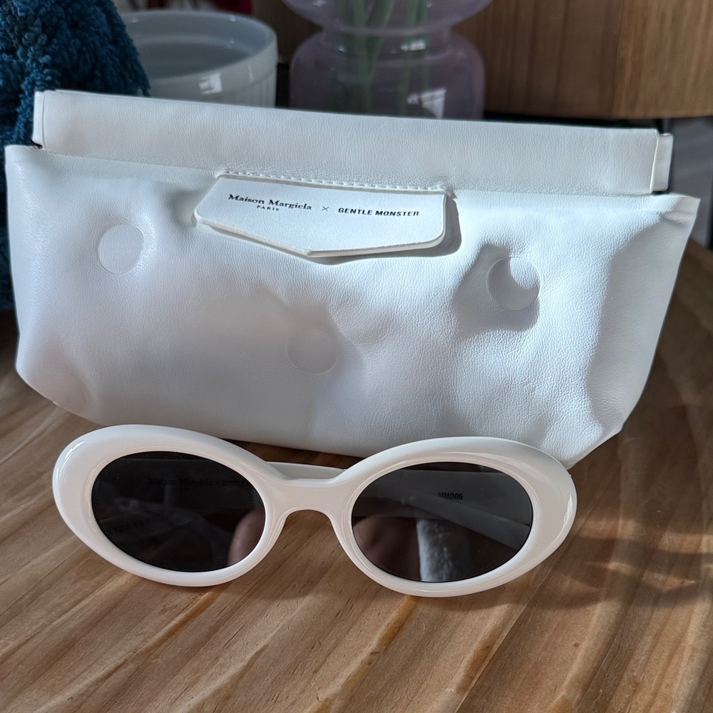 Gentle Monster Cream Oval Sunglasses